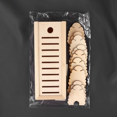 Penal for muline, 20 × 8 × 4 cm, with a stand for bobbins, with bobbins, 10 pcs-3
