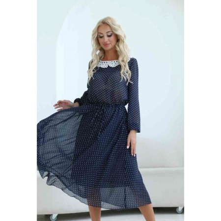 Women's dress, size 42, blue color-12