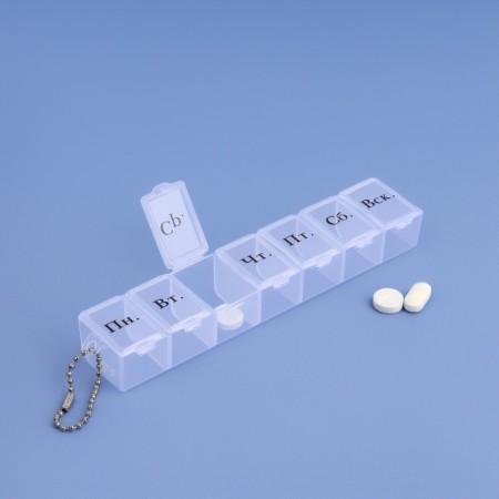 Air man "for a week", with a chain, Russian letters, 15 × 3.3 × 2 cm, 7 sections, color mix-1
