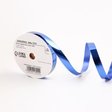 Plastic metallic tape, 1.2cm x 45m, blue