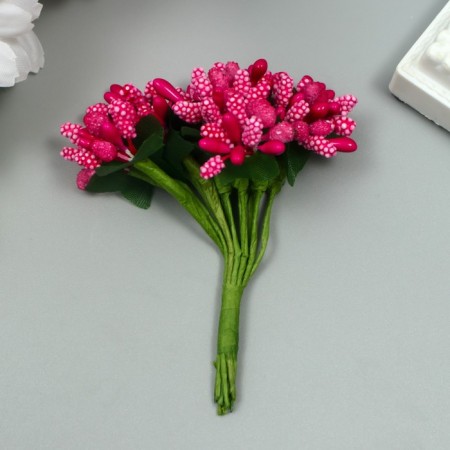 Flowers for decorating "inflorescence" bright pink 1 bouquet = 12 colors 8.5 cm-2