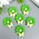 Decor for creativity plastic "Chamomile and butterfly" Green 3.1x2.8 cm