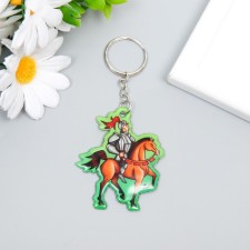 Брелок ПВХ "Рыцарь на коне" мягкий 6х5 см