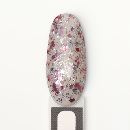 Nail varnish gel, Glitter Flash, 3 phase, 8ml, LED/UV, transparent/pink (07)-8