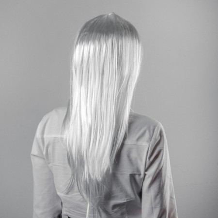 Carnival wig "beauty", white color-2