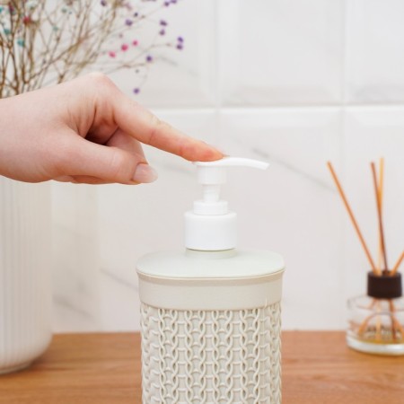 Lapal dispenser "Knitting", 500 ml, color white rattan-7