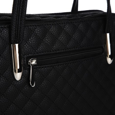 Female bag Textura, tout, average size, black color-3