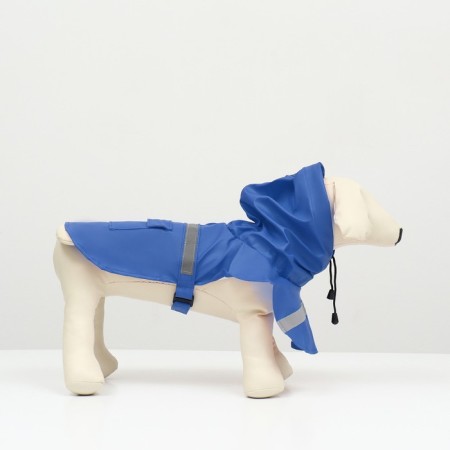 Dog raincoat, size L (DS 30-35, OG 38-43, Osh 26-31 cm), blue-2