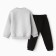 A set for a boy (sweatshirt, trousers), I was launched, the color is black/gray melange, height 80