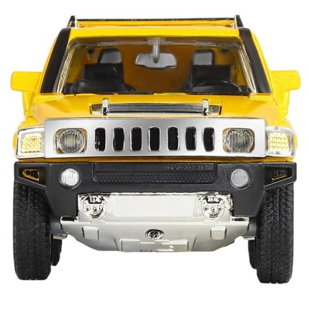 Metal machine Hummer h3 1:32 Color yellow inertia, light and sound effects, doors open-5