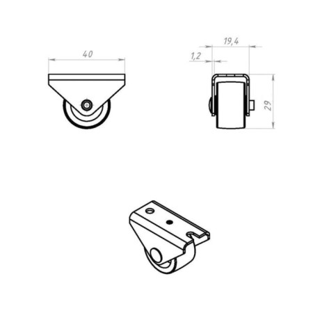 Roller roller, h = 29 mm, zinc coating-1