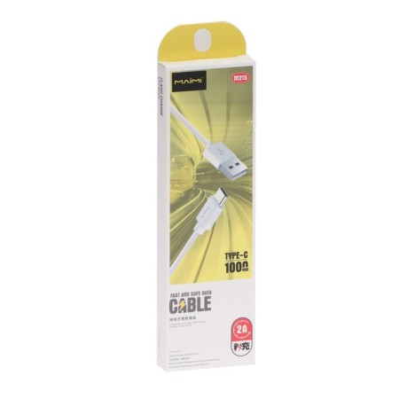 Maimi M215, Type -C - USB, 2 A, 1 m, white cable-4
