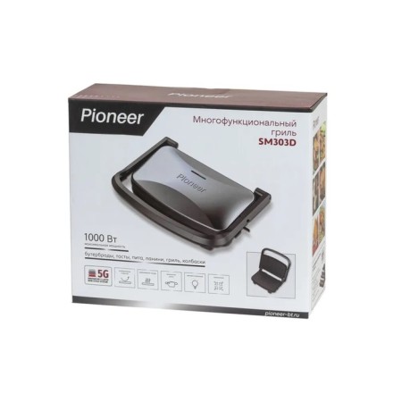 Pioneer SM303D multifunctional grill, anti -stick coating, 1000 watts, silver-5