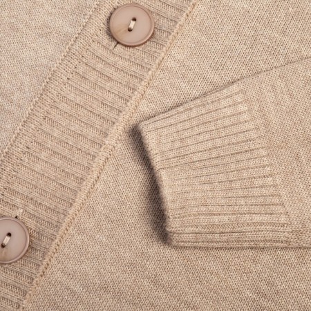Cardigan female minku, beige color, size 50-9