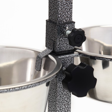 Adjustable stand with 2 bowls of 1.8 liters, height stands 40 cm-5