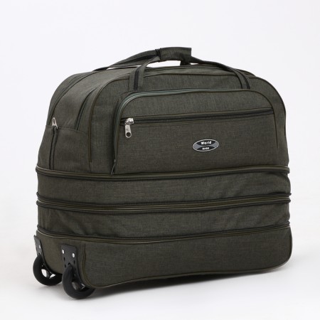 Road bag on wheels, a lightning department, with an increase, an outer pocket, khaki color-2