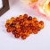 Decor for creativity plastic "Beads Amber" 20 g (set 35 pcs)