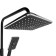 Shower system Accoona A83123F, single -leaf, with a tropical shower, black