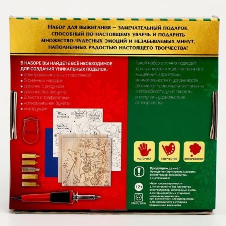 New Year's set of wood burning "New Year! Miracles time "-6