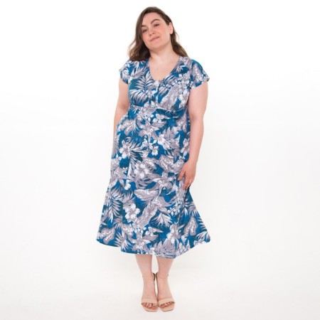 Women's dress, blue color, size 50-3