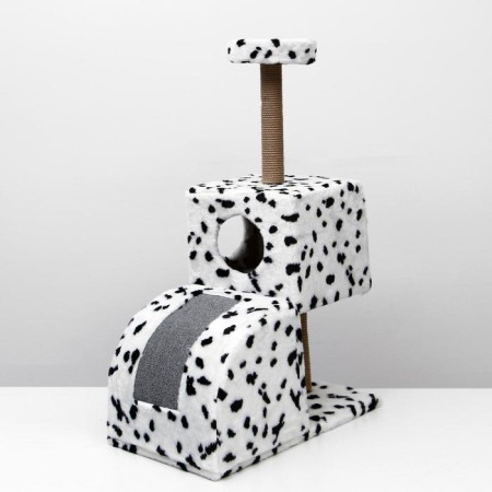 House for cats with a clamp "two -level", 72 x 37 x 110 cm, jute, Dalmatian-4
