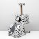 House for cats with a clamp "two -level", 72 x 37 x 110 cm, jute, Dalmatian
