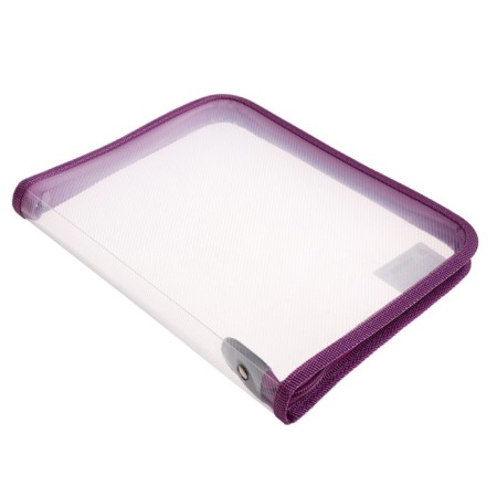 Plastic folder A5, 230 x 180 x 25 mm, lightning around, calligrata "office", PM-A5-01, 0.5 mm, transparent, Pastel, lilac-1