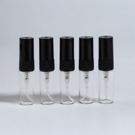 A bottle for storage, with a sprayer, 3 ml, packing - 5 pcs, black color-4