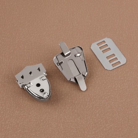 Bag's fastener, 3 × 2.5 cm, silver color-3