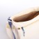Youth bag with zipper, milk/blue color