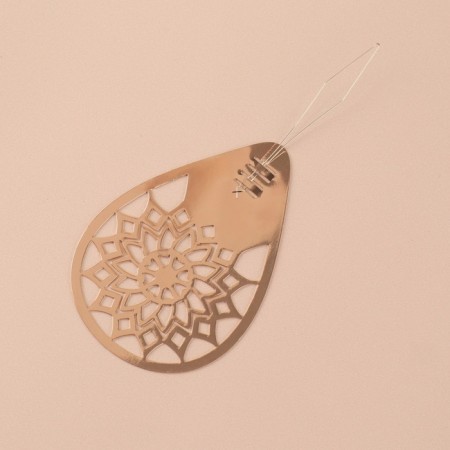 N webrew, openwork, 6 × 2.8 cm, bronze color-1
