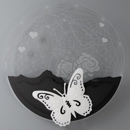 Bra "Love" LED 20W 4000K Black 24x24x4 cm