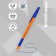 Set of ballpoint pens 4 pieces Erichkrause R-301 Stick & Grip Orange Node 0.7mm, blue color