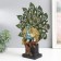 Polystone souvenir "Peacock with a green tail with heart feathers, sapphire" 25.5x9x33 cm