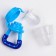 Nibbler for feeding, with silicone mesh, in a container, blue color