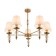 Freya FR1009CL-05BS SIDE, 710x710x600 mm ceiling lamp, E14, 5x40W, brass color