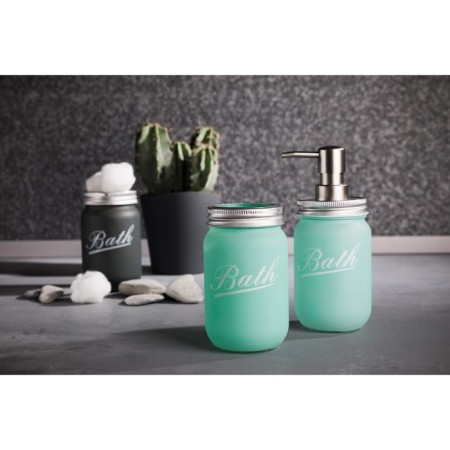 Axentia Retro glass for a bathroom, peppermint matte glass, Ø 6.5 cm, 13.5 cm-1