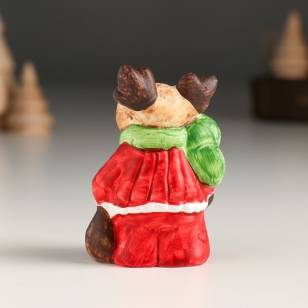 Polystone souvenir "Losik in the winter outfit" MIX 4.3x3x7 cm-3