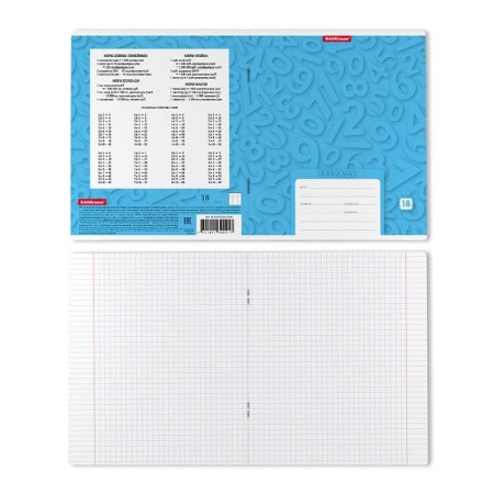 Notebook 18 sheets cell "Typographic. Figures", cardboard cover, mix-6