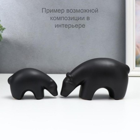 Souvenir Ceramics "Black Bear" 6.8x5x11.5 cm-4