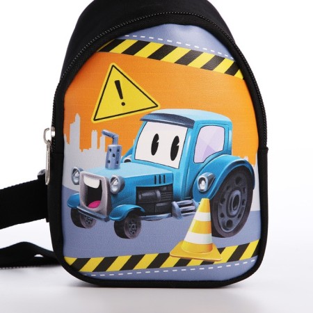Children's bag for a boy over the shoulder "Tractor"-3