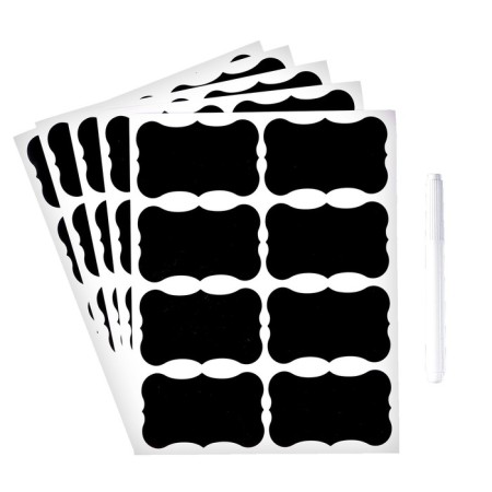 The stickers are waterproof, a set of sheets is 5 pcs., Cretaceous marker, size 1 stickers - 88 × 55 mm-2