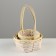 A set of wicker baskets, D16x10/31 cm, D19x10/32 cm, d21x11/36 cm, 3 pcs, yellow, bamboo