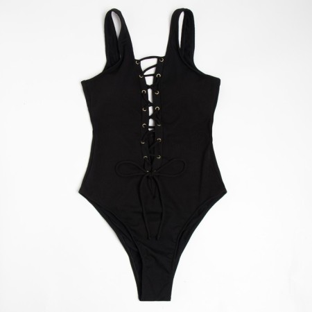 Swimsuit Women's Asset Minaku is monophonic, black color, size 46-5
