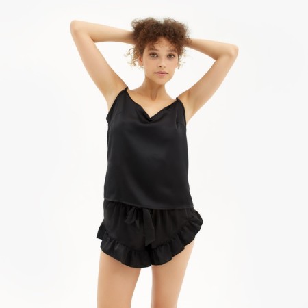 Women's pajamas (T-shirt, shorts) minku: Light touch color black, rr 42-3