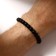 Set 2 objects: bracelet, keychain "blade", black color in silver