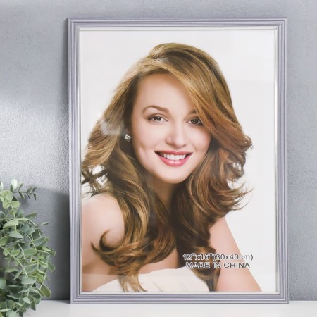 Photo frame plastic 30x40 cm "Elegy Lilac" silver internal stroke 42x32 cm