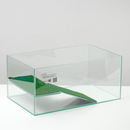 Terrarium for turtles 45 liters, with a lid, shelf and ladder, 55 x 33 x 25 cm-6