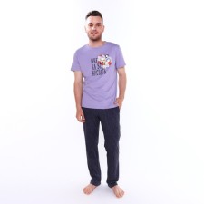 Homemade male set (jumper/pants), lavender color/graphite, size 54 (2xl)