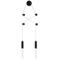 Wall-flowing lamp SATORI 2XE14 40W, size 5.3-15x15-300x53-150 cm, black color